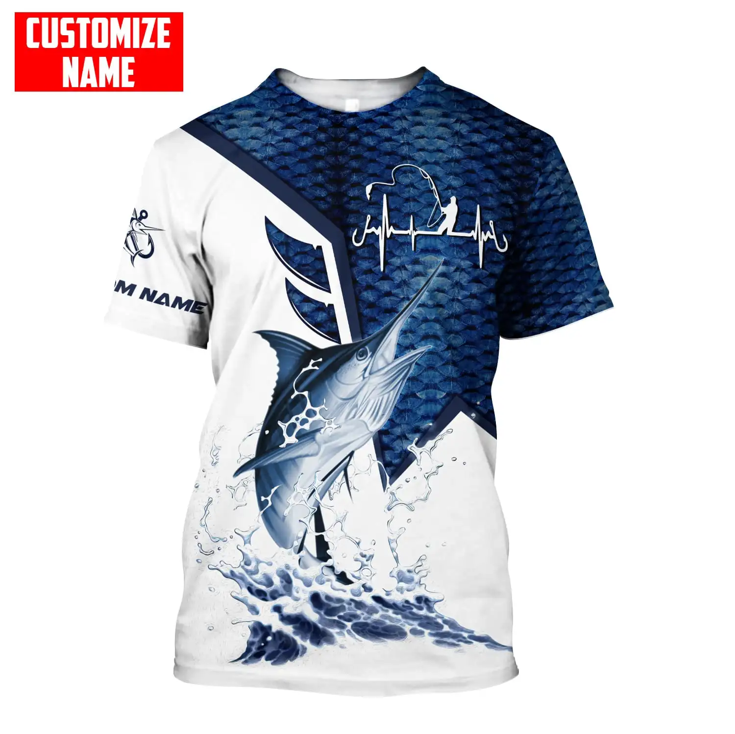 Walleye / Mahi mahi pesca nombre personalizado 3D impreso para hombre, camiseta Unisex fresca de verano, camiseta de manga corta, camisetas informales TX250 - imagen 5