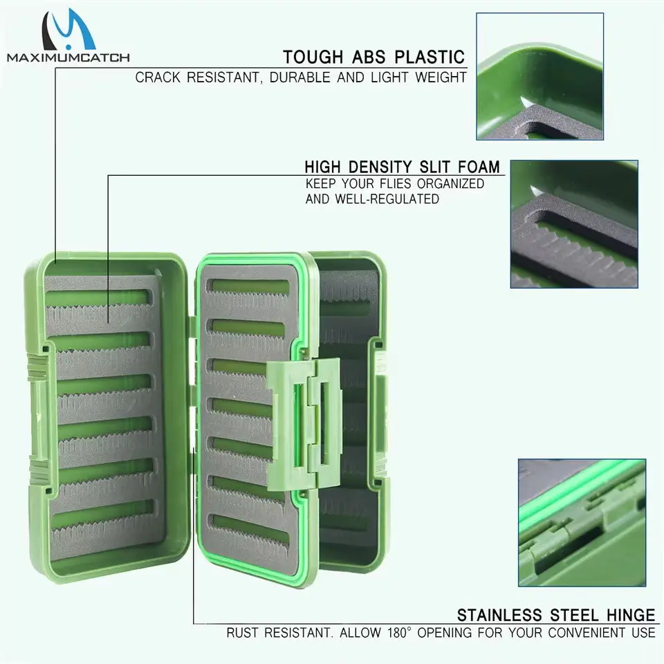 Caja de pesca con mosca de espuma con hendidura impermeable Maximumcatch con caja de mosca de plástico con hoja oscilante - imagen 3