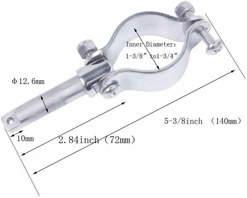 Rowlock de acero inoxidable 316 para yate marino – Montaje lateral - imagen 4