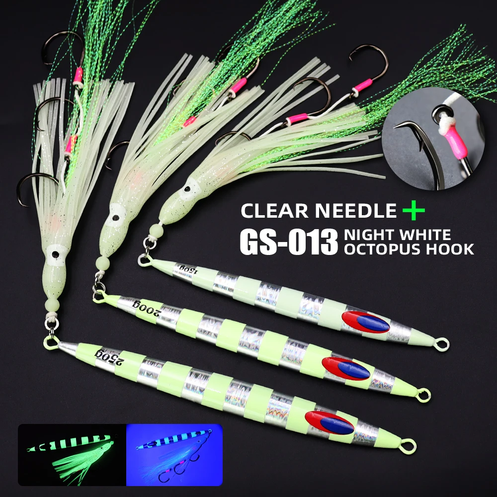 ZYZ Jig Pulpo Luminoso con Triple Anzuelo para Pesca Profunda - imagen 2