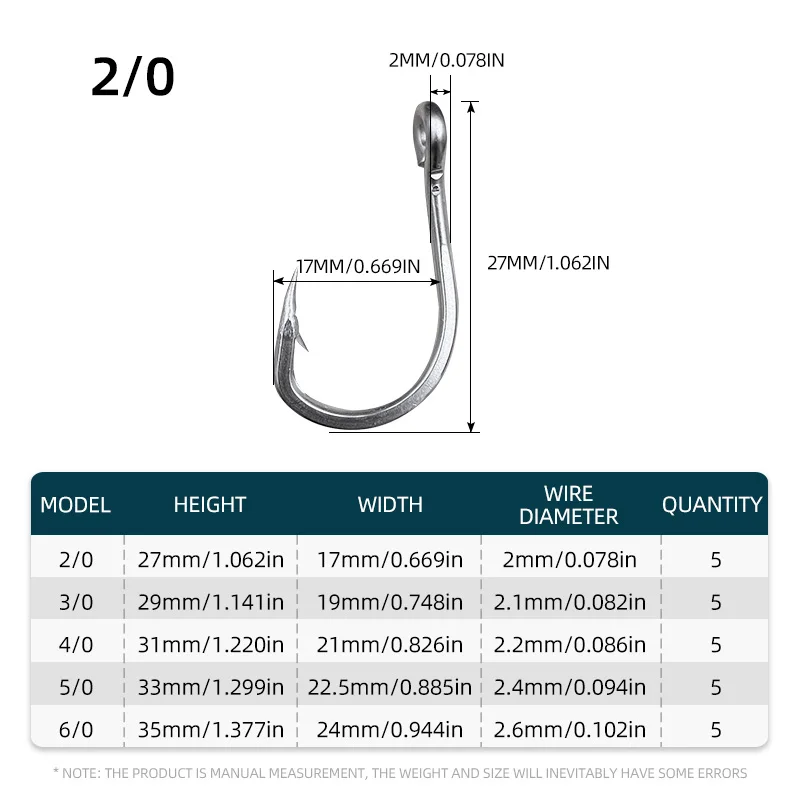 25 unids/caja 10884 tubo Fu Iseni gancho de acero inoxidable refuerzo de pesca de mar gancho gigante grueso arenque esturión atún - imagen 5