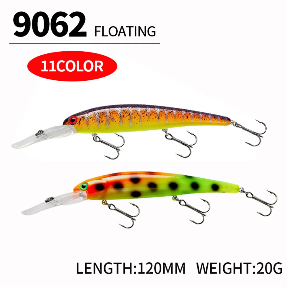 Bandit-señuelo Walleye profundo flotante, Crankbait Minnow, Lucio, profundidad 3-8M, agua salada, arrastre Wobbler, aparejos de pesca, 120mm/20g - imagen 5