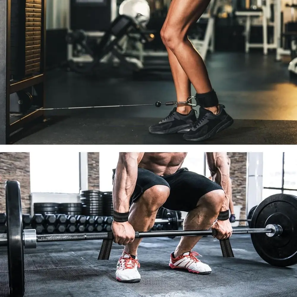 Juego de accesorios para máquina de cables de construcción de nailon, manijas de ejercicio de gimnasio de alta resistencia desmontables, engranaje extraíble Lat duradero - imagen 2