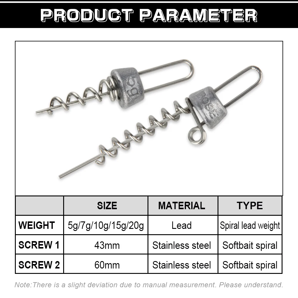 Spinpoler-sistema de tornillo de múltiples depósitos, plantilla de peso, sacacorchos atornillable, plantilla de aparejo, espiral para cebo de goma, señuelo suave - imagen 3