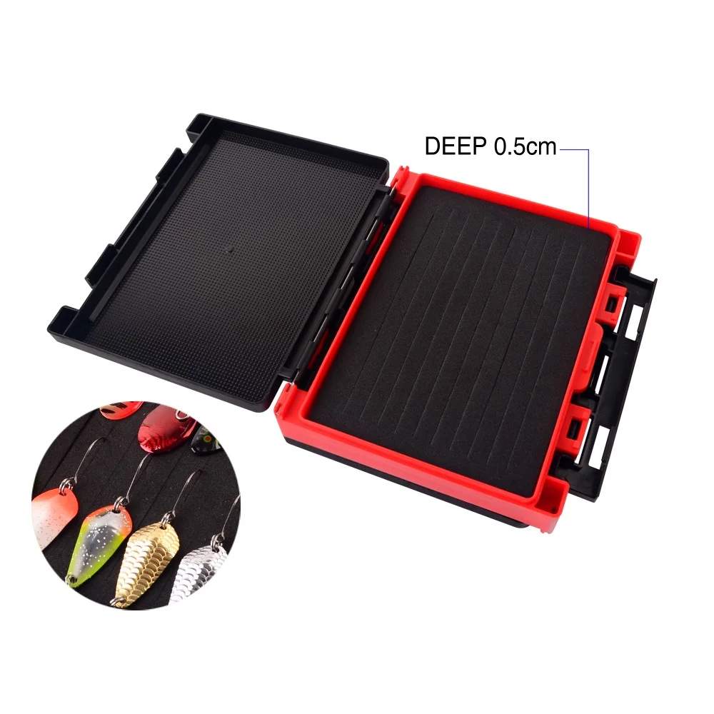 Caja de aparejos de pesca, organizador de suministros de cajas de señuelos, cuchara giratoria, contenedor de cebo duro para accesorios de pesca, estuche de herramientas de almacenamiento - imagen 4