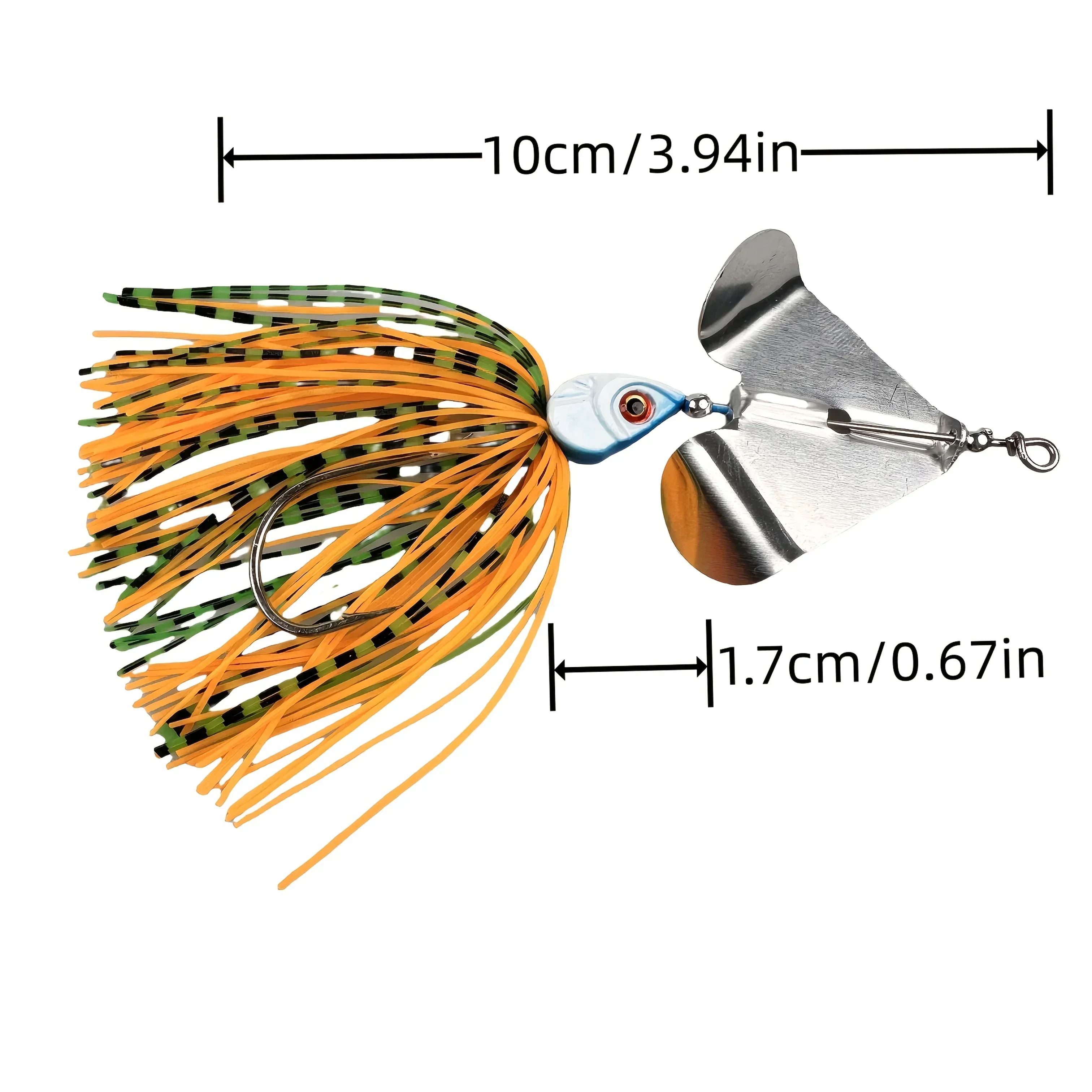 1 cebo de bigote giratorio JODYDOO 13,5G, deflector de brillo compuesto, señuelo suave anti-colgante para lubina, pargo, trucha, - imagen 3