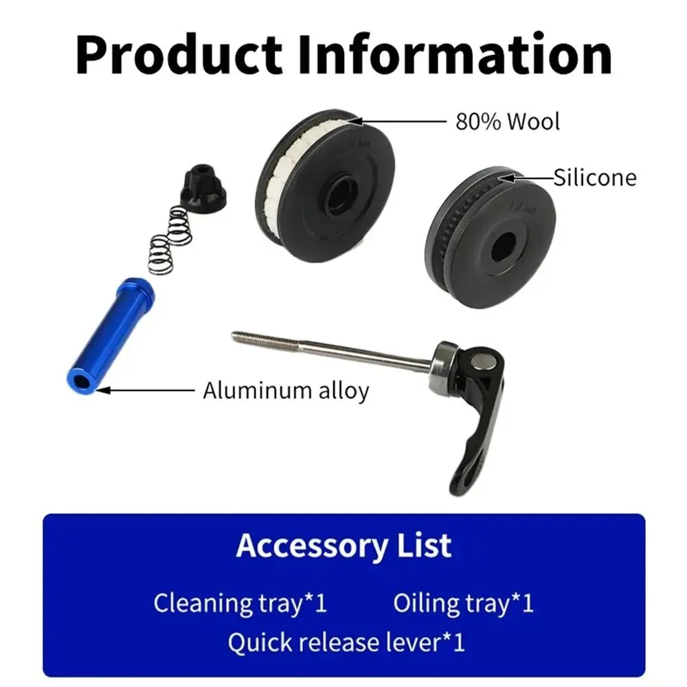 Cepillo de silicona duradero, herramienta para cadena de bicicleta, herramienta de sujeción negra, herramienta de limpieza de cadena, sujetador de cadena ajustable, limpieza de cadena - imagen 5