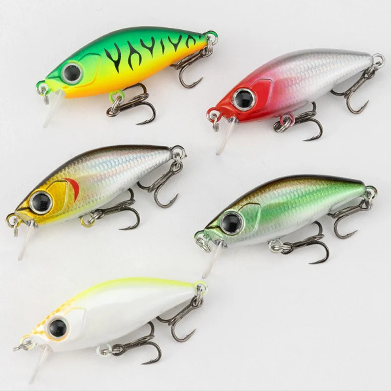 1 Uds Mini Minnow Señuelos de Pesca Wobblers 5cm 4,5g hundimiento cebo duro de plástico Artificial Crankbait Jerkbait Pesca aparejos de lubina - imagen 2