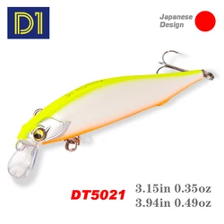 Jerkbait D1 DT5021 – Minnow hundible para lubina y atún