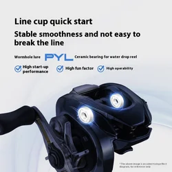 Carrete Baitcast PYL – Rodamiento cerámico de alta precisión para agua salada