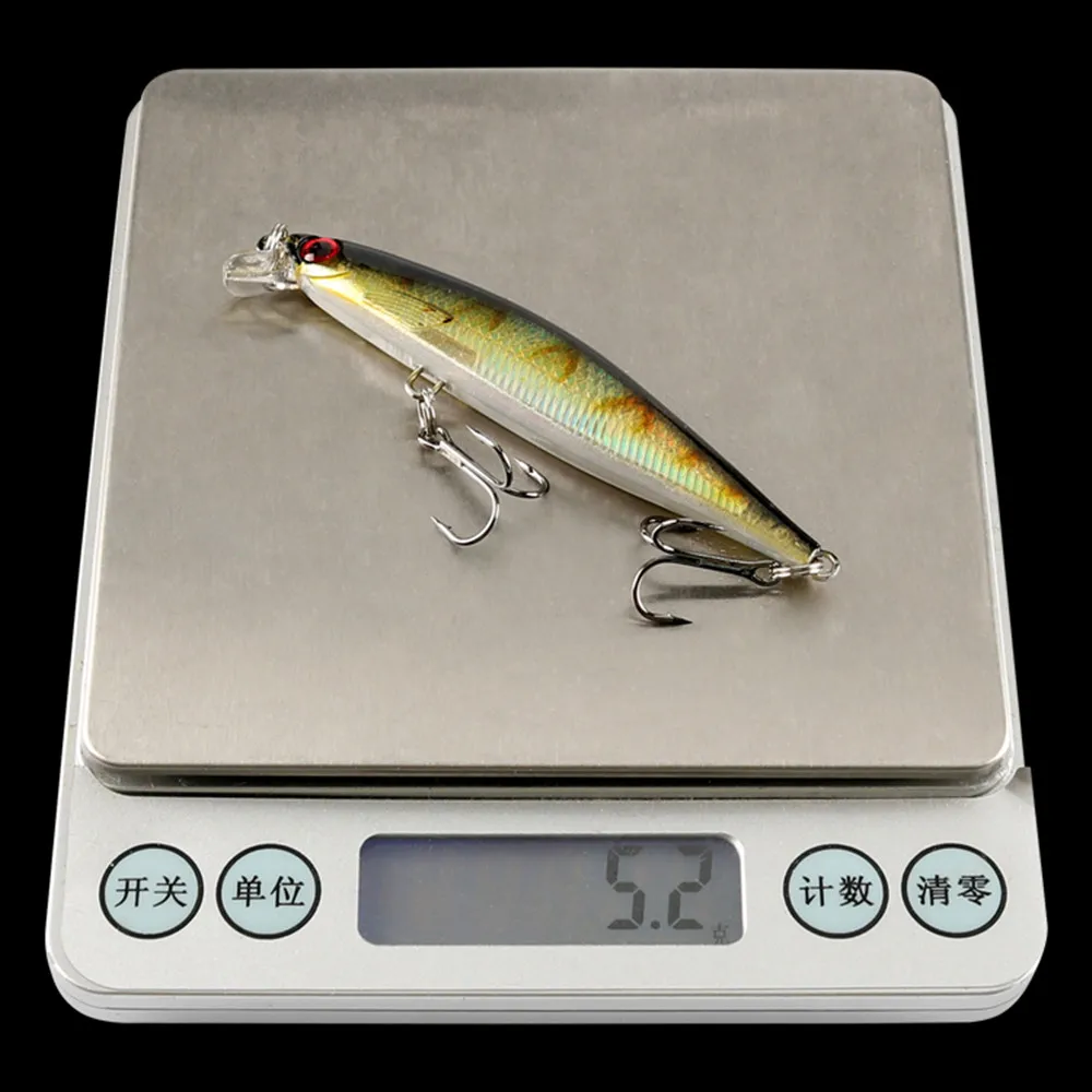 Señuelos de Pesca de pececillos, cebo duro de plástico Artificial que se hunde, 8cm, 5,2g, 3D, aparejos de Pesca de carpa, 1 unidad - imagen 4