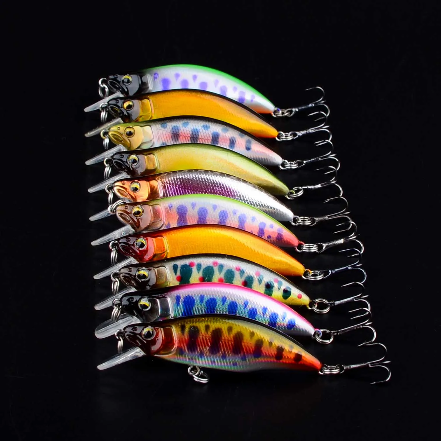 Mini señuelo pececillo Wobbler, cebo Artificial para trucha, lubina, corriente de montaña, Swimbait, accesorios de pesca, 1 ud. - imagen 2