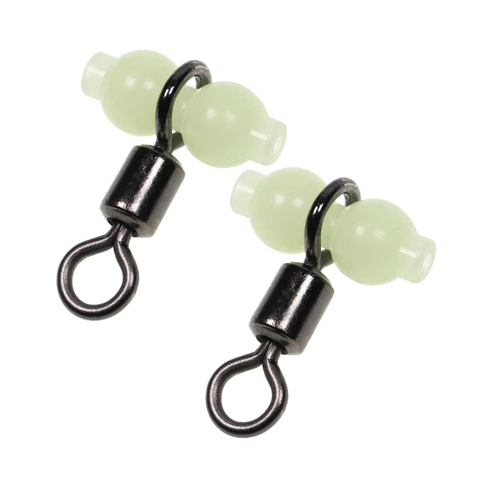 Wifreo-conector giratorio de pesca luminoso de 3 vías, 40 piezas, barril rodante, línea cruzada, cuentas fluorescentes, anzuelo de pez, Conector de línea de señuelo - imagen 2