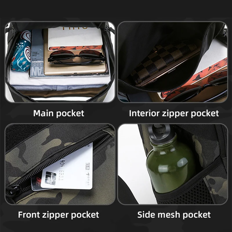 Mochila táctica de pesca, paquete de caña de pescar, impermeable, viaje al aire libre, caza, senderismo, mochila de Trekking, bolsa de hombro Molle - imagen 5