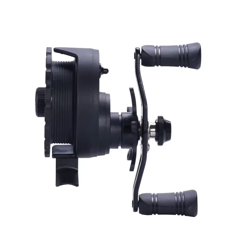 Carrete de pesca con balsa Lizard totalmente negro, relación de velocidad 6 + 1BB y 2,6: 1 con perilla de goma, puede agitar automáticamente la línea - imagen 5