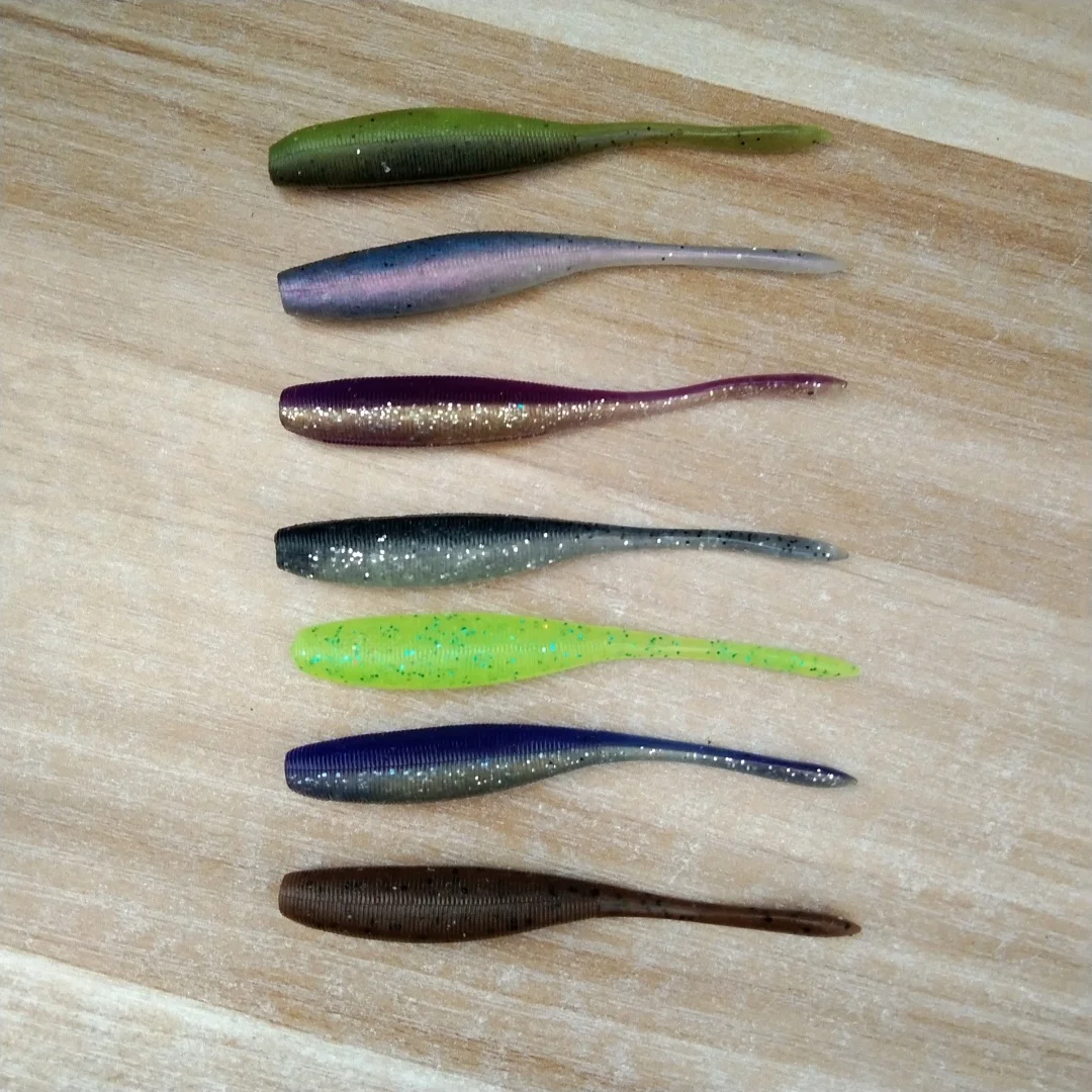 Swolfy 70 Uds 7,5 cm 2,4g Pintail señuelo para peces cebo Drive Shad Bass Iscas Jigging Artificial plásticos blandos para pesca sal hundimiento - imagen 5