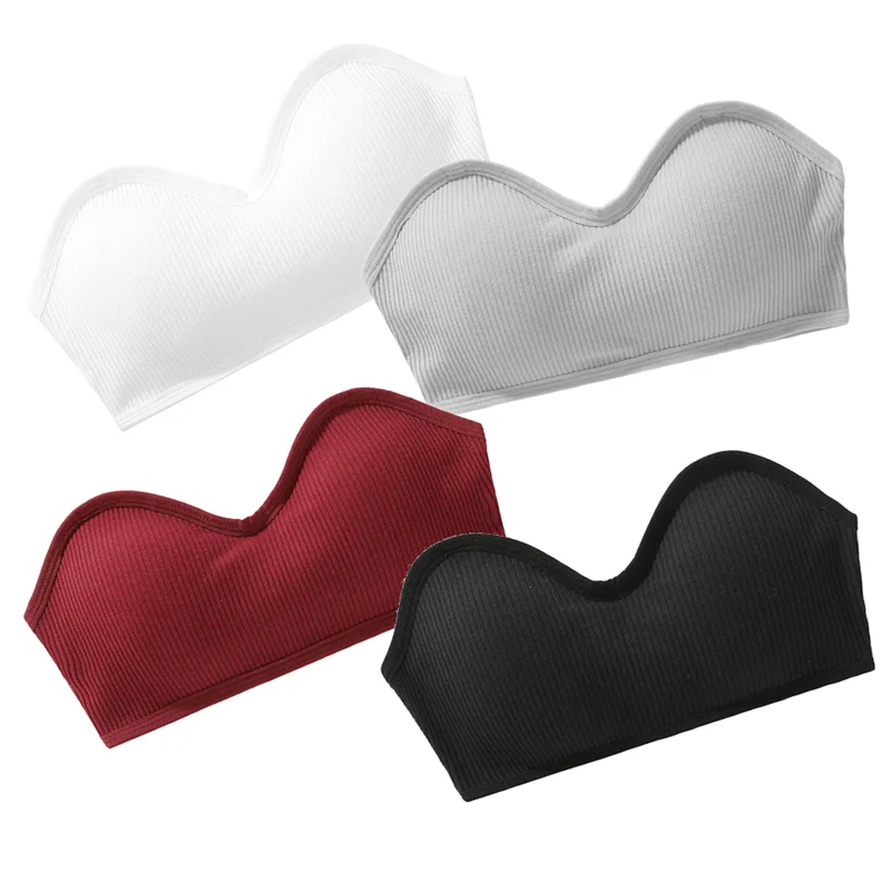 Top Sexy sin tirantes para mujer, sujetadores deportivos para Yoga y Fitness, sujetador envuelto, ropa interior elástica recortada, Top Bandeau, 1 ud., gran oferta