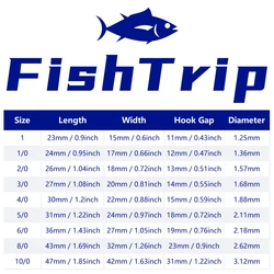 FishTrip 3X anzuelos circulares de agua salada para pez espada y marlin