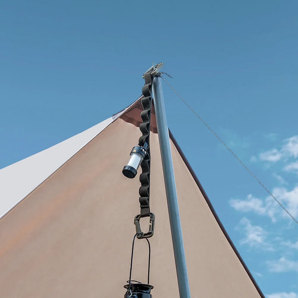 Correa de almacenamiento para acampada y jardín, tendedero, taza de tienda, lámpara colgante, hebilla de cordón para exteriores, cuerda colgante para acampar, oferta - imagen 4