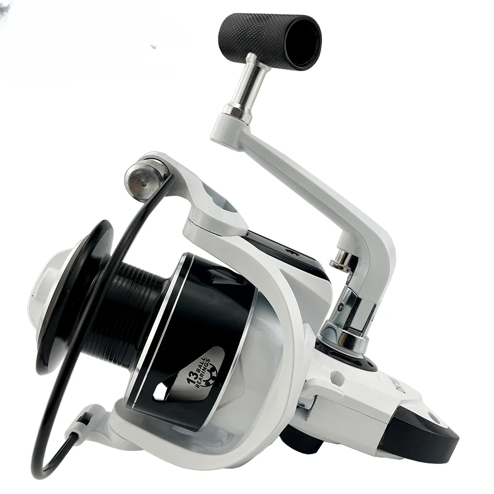 Carretes giratorios para pesca de carpa, rueda de Lucio, carrete de pesca blanco, agua dulce y Marina, doble uso, arrastre de tracción de 10kg - imagen 3