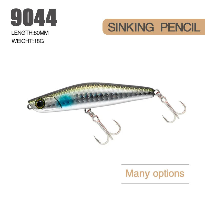 Cebo falso de lápiz de hundimiento lento de fundición ultralargo japonés, accesorios de pesca de 88mm y 18g, cebo Artificial para natación y curricán - imagen 2
