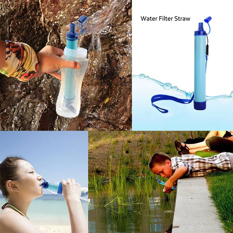 Purificador de agua al aire libre Camping Senderismo Vida de emergencia Filtro de agua purificador portátil Adecuado para arroyos, lagos Acampar al aire libre - imagen 4
