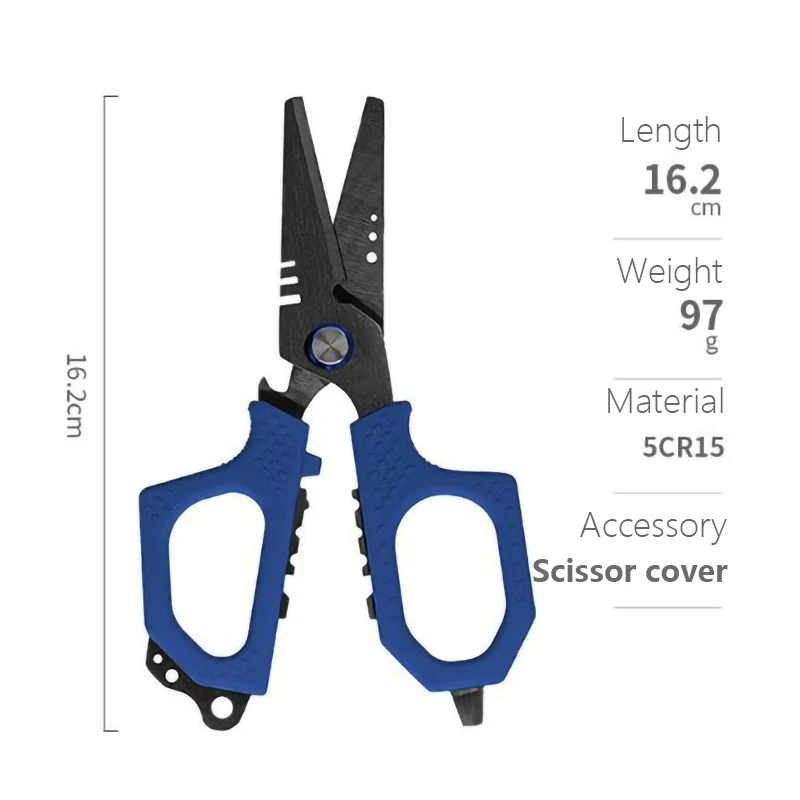 Tijeras de pesca multifuncionales, herramienta de señuelo para exteriores, línea de PE - imagen 5