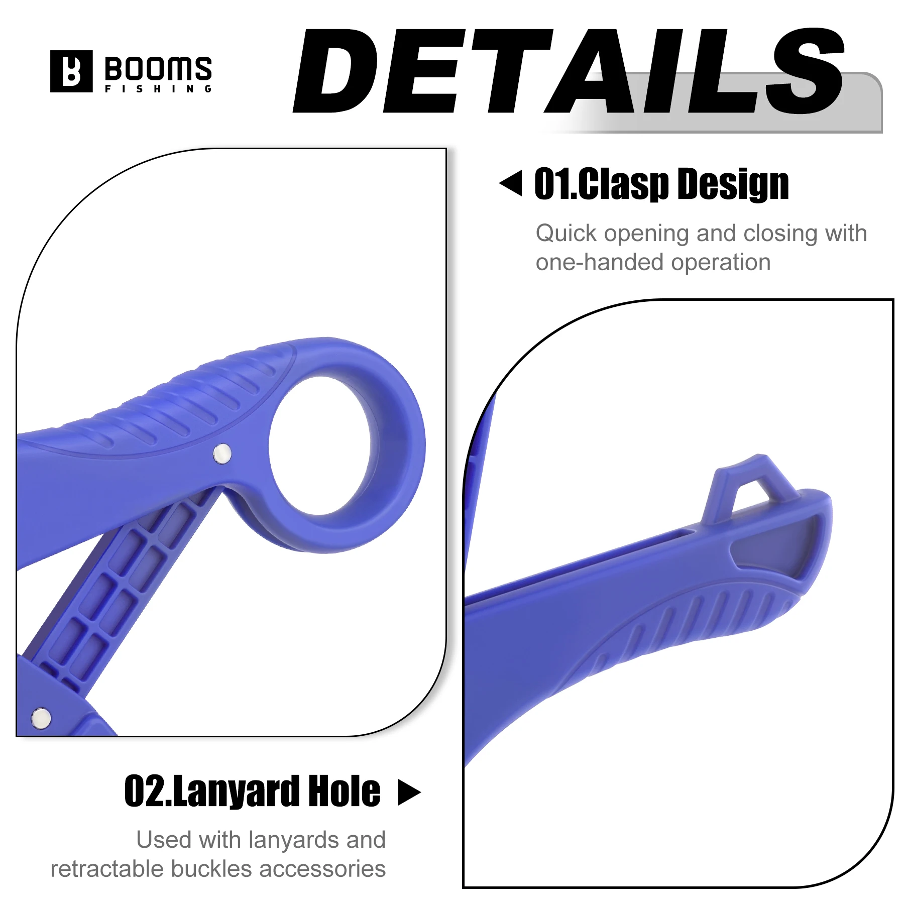 Booms Fishing G02 pinza para peces pequeños con cordón antioxidante anticorrosión agarre para peces accesorios de equipo de pesca - imagen 3