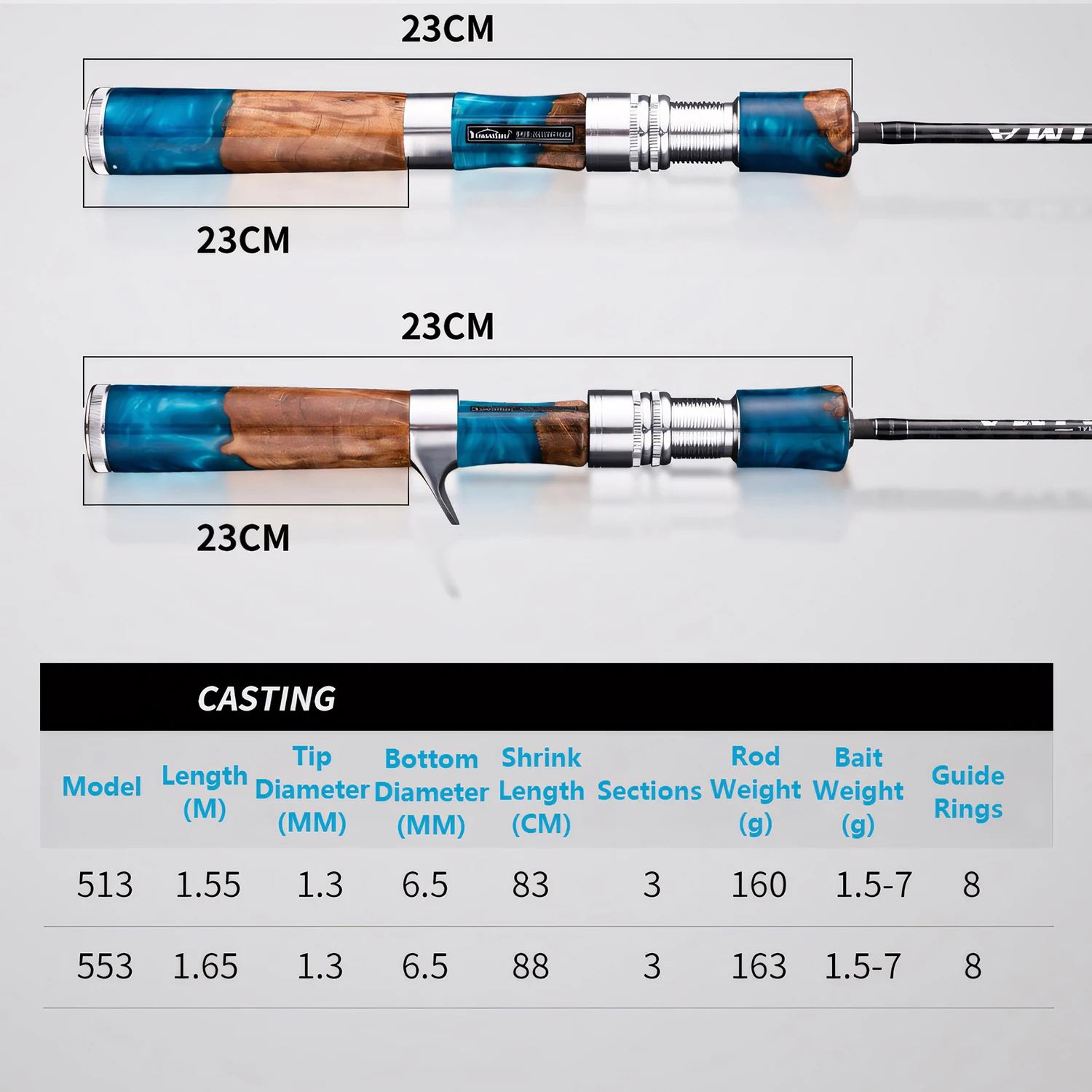 Caña de pescar de fibra de carbono UL 40T, señuelo ultraligero, anillo guía FUJI, caña de fundición giratoria, trucha, lubina, herramienta de pesca de carpa - imagen 4