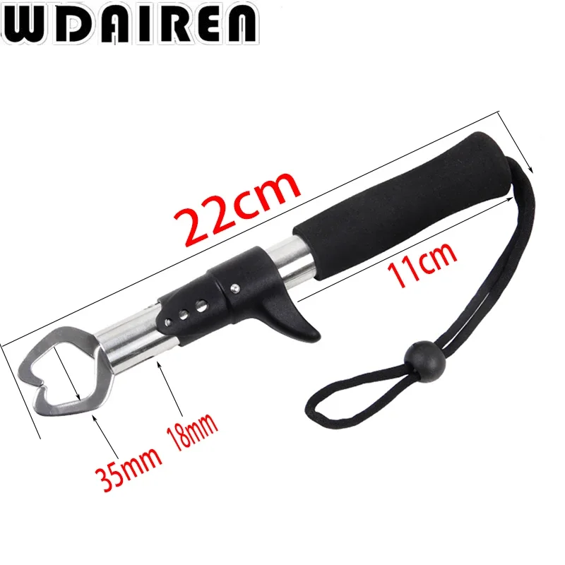 Controlador de peces de acero inoxidable, recogedor de labios multifuncional con agarre para peces, controlador de peces profesional portátil, equipo de pesca - imagen 2