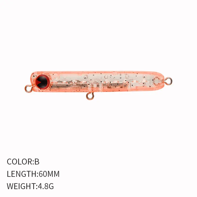 Lápiz de gravedad que se hunde, señuelo de pesca pesado, 60MM, 4,8G, cebo de plástico duro para agua salada, pececillo, Wobbler - imagen 4