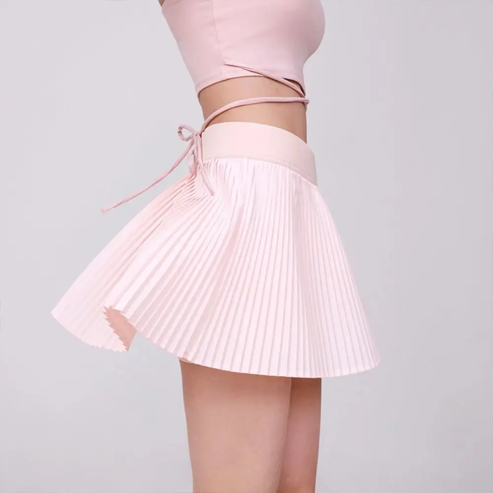 Falda deportiva de verano de cintura alta, faldas atléticas de Golf de doble capa de secado rápido para mujer, antigolpes con bolsillo - imagen 2