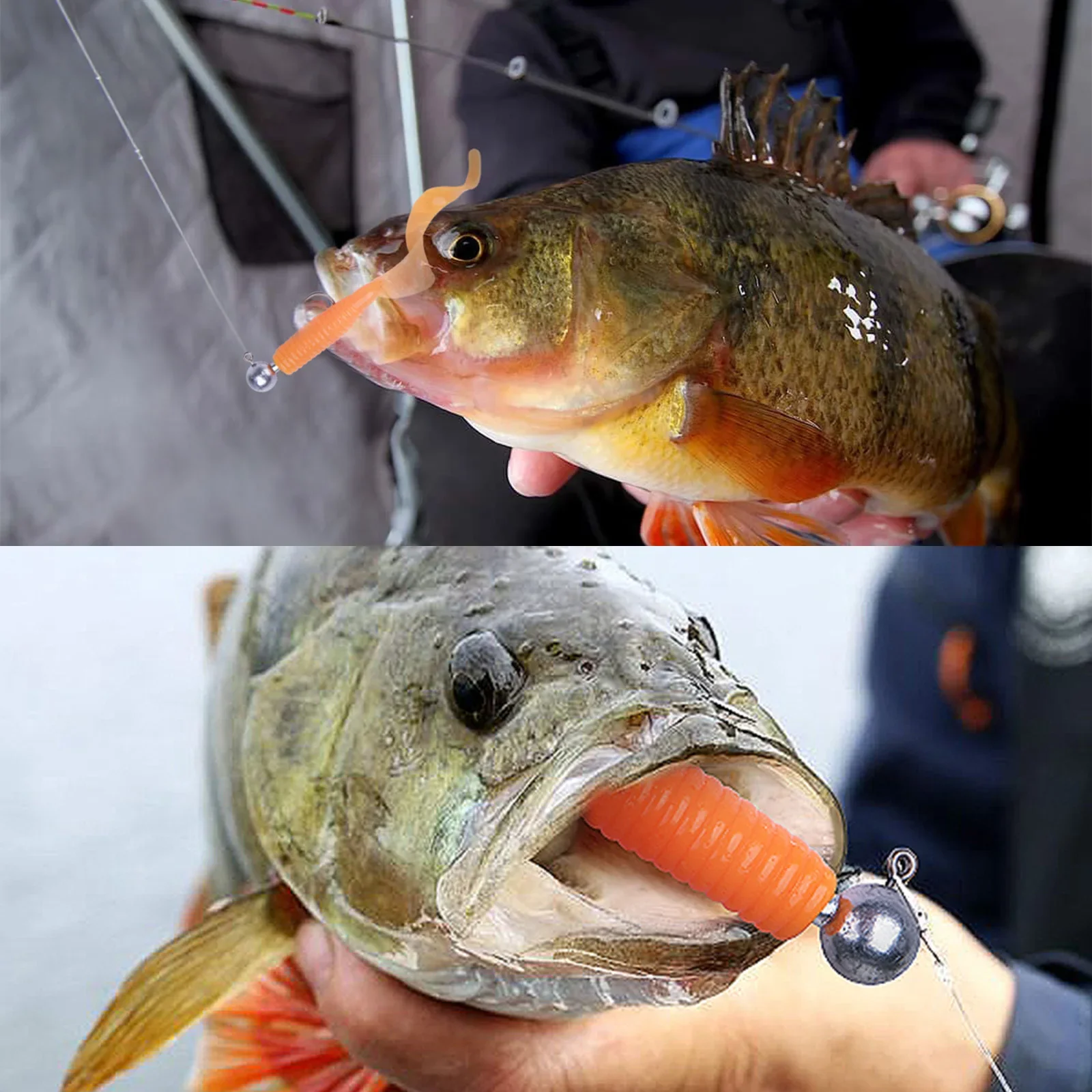 Goture-Juego de anzuelos de pesca con cabeza de anzuelo, 0,6g, 0,8g, 1g, 1,5g, 2g, 5g, 7g, 10g, 14g, 20g, cebo duro, anzuelo de gusano suave para pesca - imagen 4