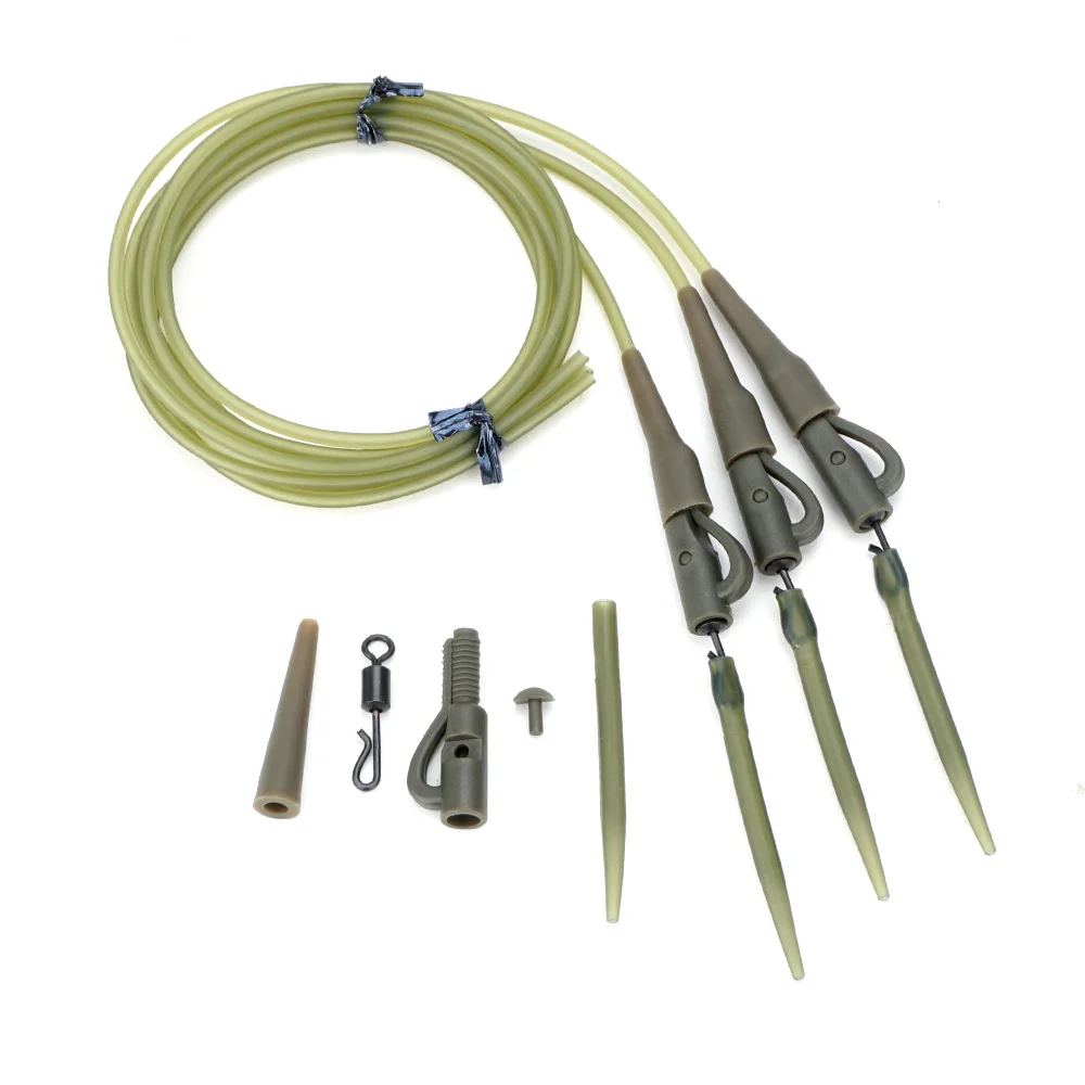 Hirisi Kit de aparejo de pesca de carpa: fundas de gancho de tubo suave, protectores de línea y accesorios de tubo de aparejo para una configuración segura de aparejos de carpa - imagen 2