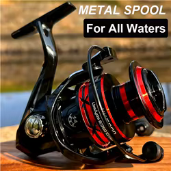 Carrete de pesca giratorio de Material de aleación de aluminio de alta resistencia serie 2000-5000 arrastre máximo 8KG para aparejos de pesca de barco de mar/playa