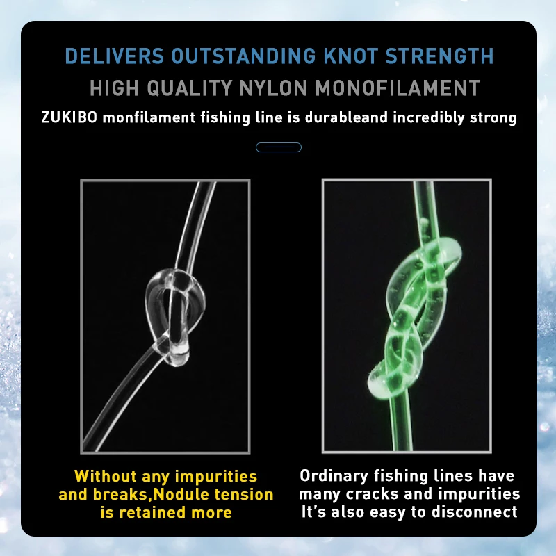 ZUKIBO-sedal de nailon cristalino de colores, 3000M, monofilamento japonés de alta calidad, línea de pesca profesional súper fuerte para agua salada - imagen 4