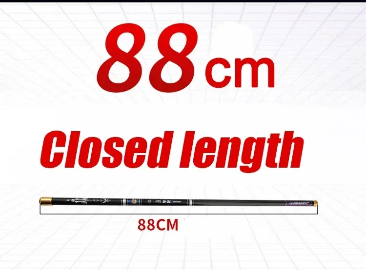 Caña de pescar de mano de fibra de carbono dura, súper ligera, larga, 3,6 M/4,5 M/5,4 M/6,3 M, caña de pescar telescópica de alta calidad - imagen 5