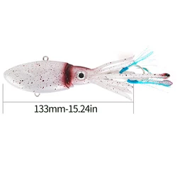 Pulpo biónico Artificial luminoso, duradero, brillo UV en la oscuridad, pesca Fakebait, buscador de pulpo, pesca al aire libre en aguas profundas