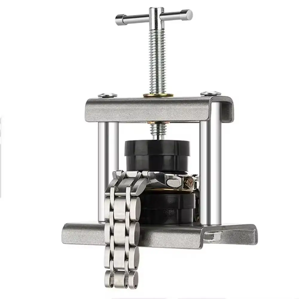 Juego de prensa de reloj en espiral, herramienta profesional práctica de cierre de caja de reloj, herramienta de reparación multifuncional de Metal, Kit de mantenimiento de troquel - imagen 2