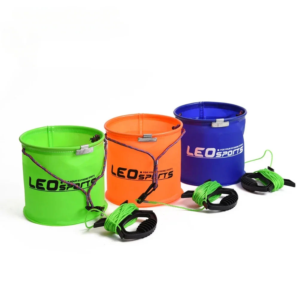 Cubo EVA, aparejos de pesca, cubo, tanque, cubo de pescado, duradero y duradero, compresión azul verde, resistencia a la abrasión - imagen 3