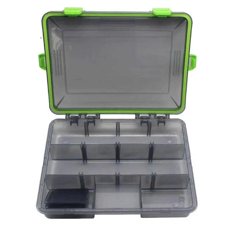 JSFun-caja de aparejos de pesca de gran capacidad, accesorios de pesca impermeables, almacenamiento de anzuelos, cajas organizadoras de cebo, productos de pesca - imagen 4