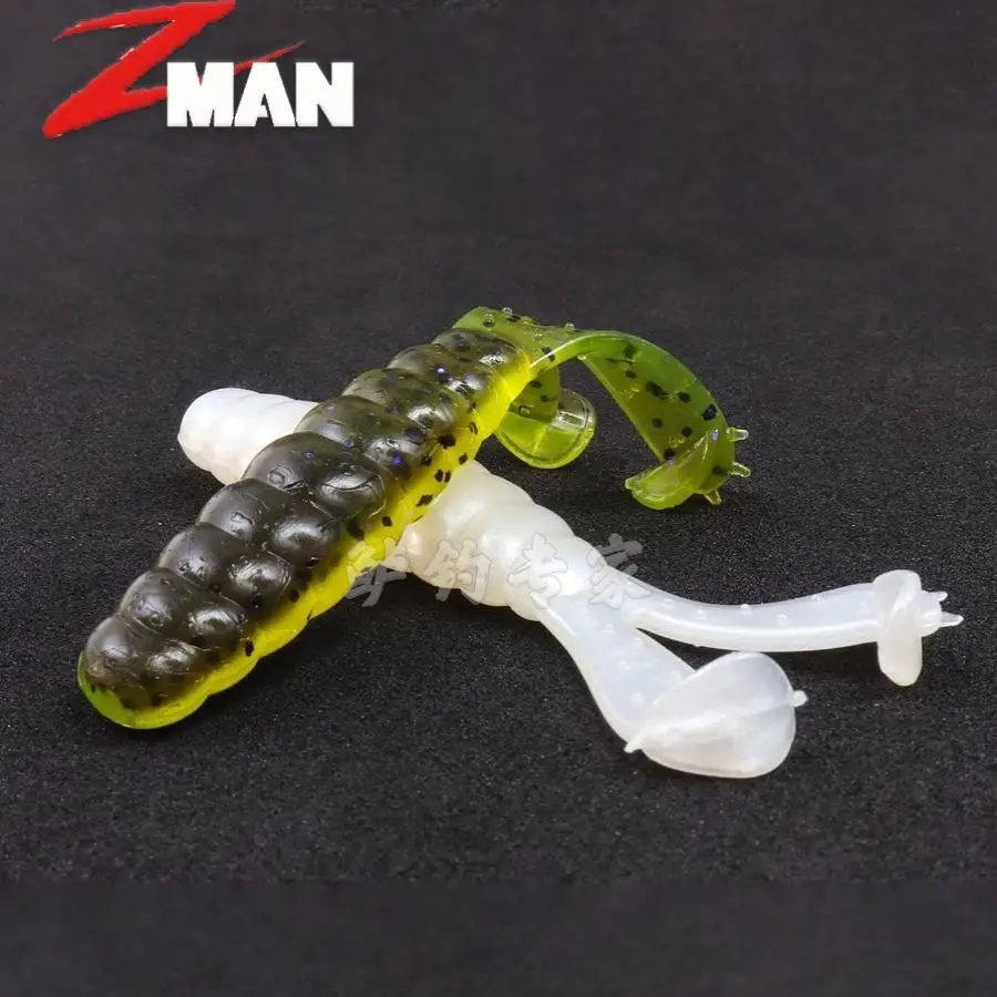 Zman 3 pulgadas bebé cabra Ned grupo de pesca lubina cebo suave doble cola suave insecto cebo falso cebo Luya - imagen 3
