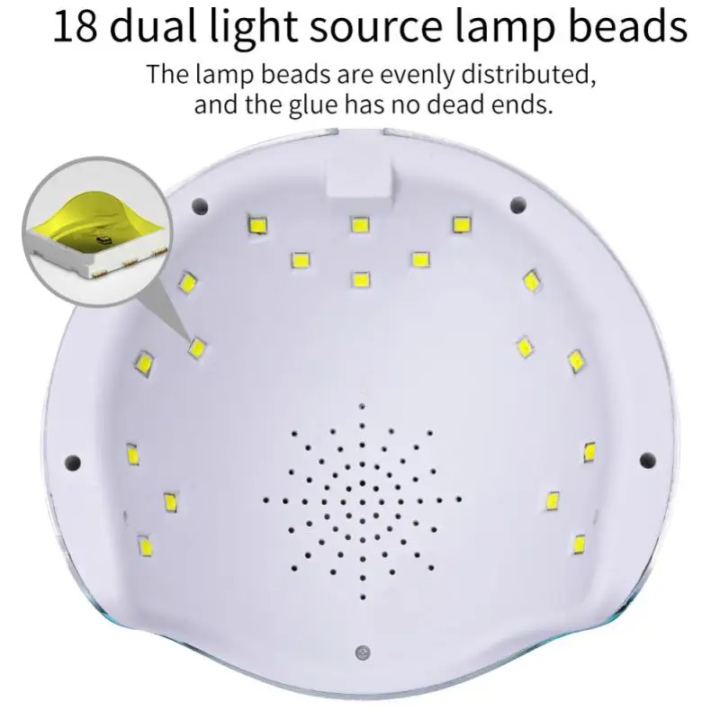 Lámpara Led para mejora de uñas, minisecador de uñas con Sensor automático, temporizador, secado rápido, Sensor inteligente, lámpara de fototerapia, 54w - imagen 2