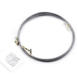 STBT-Alambre de pesca de 7 hebras, alambre de acero inoxidable, alambre de arrastre de 10M, anzuelos para Señuelos de Pesca, aparejos de conexión con 20 Uds. De manguitos de engarzado