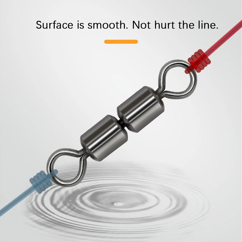 DNDYUJU 20 piezas barril rodante de pesca giratorio de latón doble articulación aparejos de pesca de agua salada conector de anzuelo accesorios de pesca - imagen 4