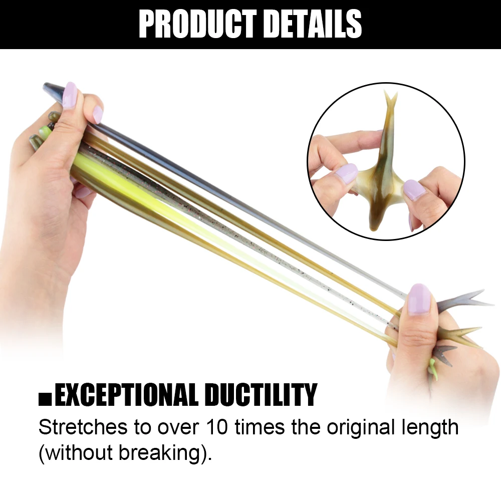 Spinpoler TPR Jerk Shad cola ligeramente bifurcada flotante Artificial de silicona Swimbait señuelo de Pesca para Zander Pike perca Bass Pesca - imagen 5