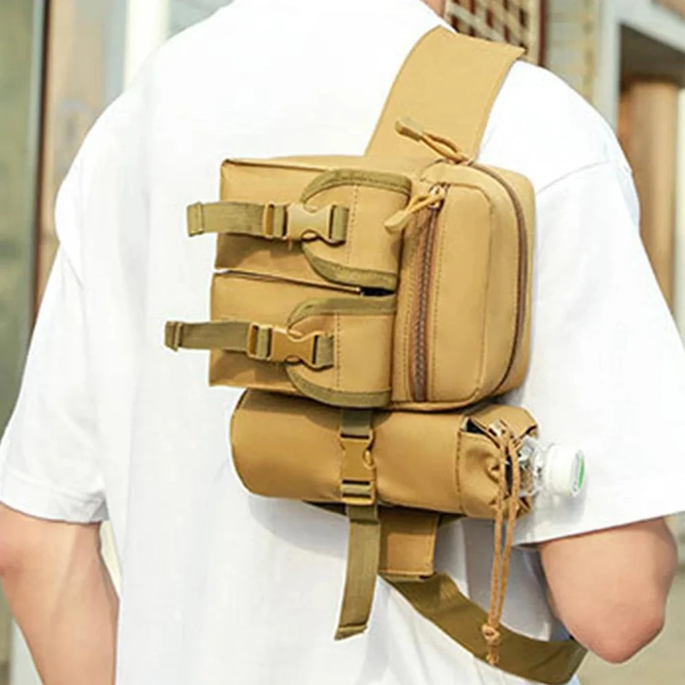 Riñonera táctica militar para acampar, senderismo, botella de agua, escalada, deportes al aire libre, correa de escalada, bolsa de pesca, paquete de accesorios - imagen 3