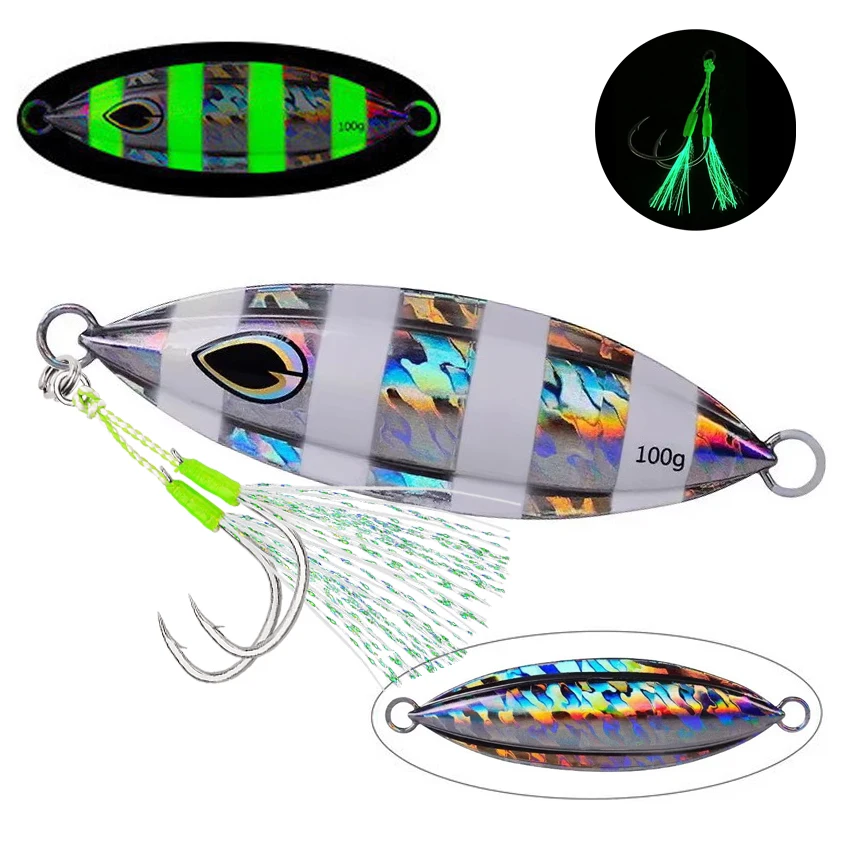 Señuelo metálico de hundimiento lento para jigging en mar - imagen 4