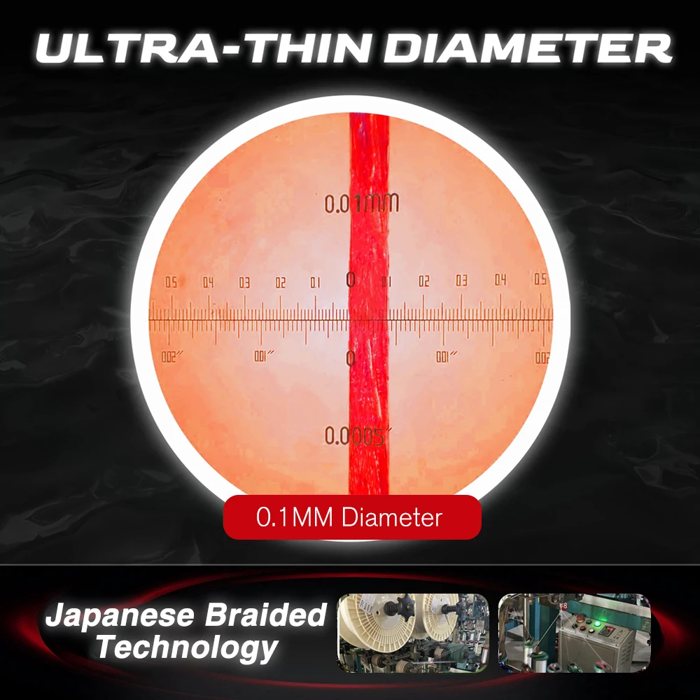 ZUKIBO 8 hilos mejor línea de pesca trenzada línea de PE súper delgada y fuerte 1000M 500M 300M 150M 100M alambre de pesca multifilamento japonés suave, estiramiento casi nulo, sensible, alta resistencia a la abrasión - imagen 3