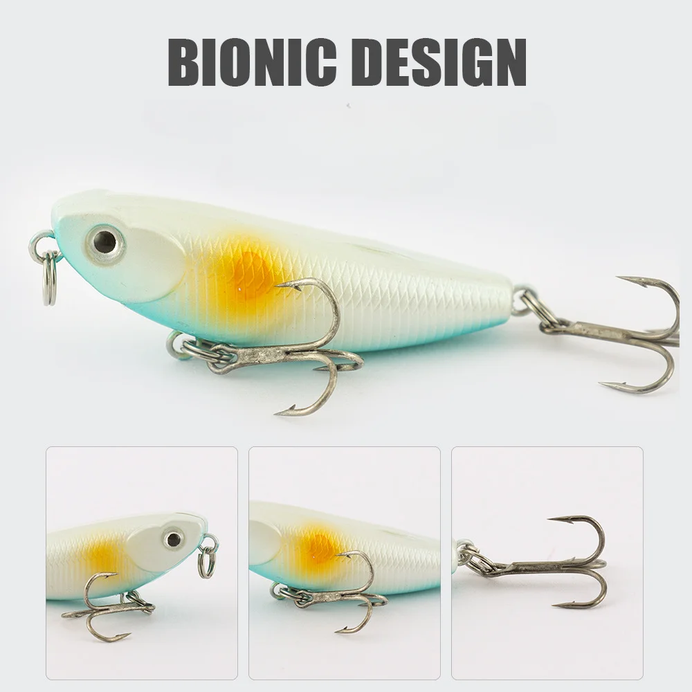 Señuelo de Pesca de lápiz flotante, 1 piezas, 5cm, 5,5g, señuelos duros para perros de agua superior, cebos Wobblers, cebo duro Artificial, aparejos de Pesca - imagen 5